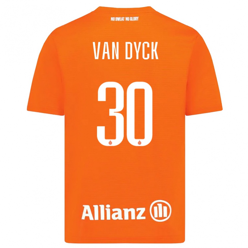 גברים כדורגל נל ואן דייק #30 כתום לבן חולצת שוער 2025/26
