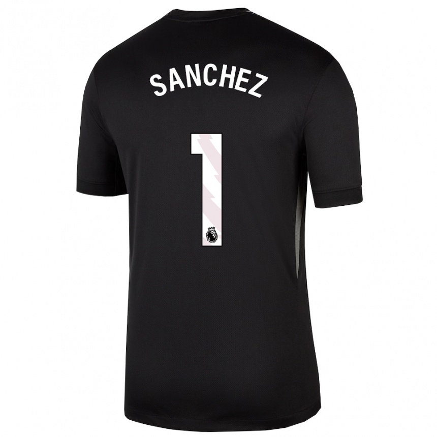 גברים כדורגל רוברט סאנצ'ס #1 שחור לבן חולצת שוער 2025/26