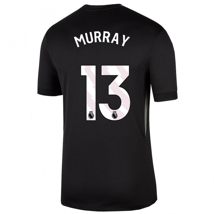 גברים כדורגל Jake Murray #13 שחור לבן חולצת שוער 2025/26