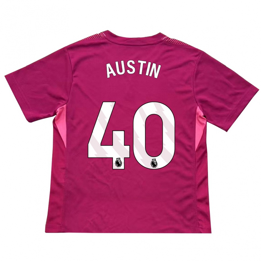 גברים כדורגל ברנדון אוסטין #40 ורד לבן חולצת שוער 2025/26