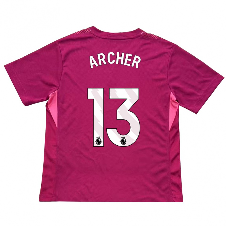 גברים כדורגל סמואל ארצ'ר #13 ורד לבן חולצת שוער 2025/26