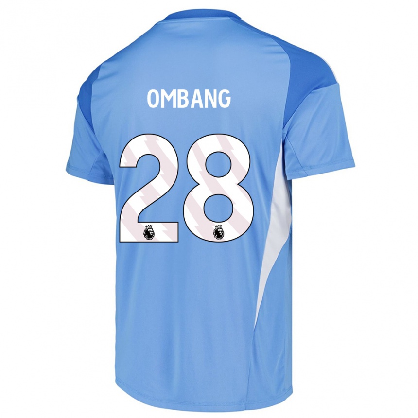 גברים כדורגל Darryl Ombang #28 כחול שמיים לבן חולצת שוער 2025/26