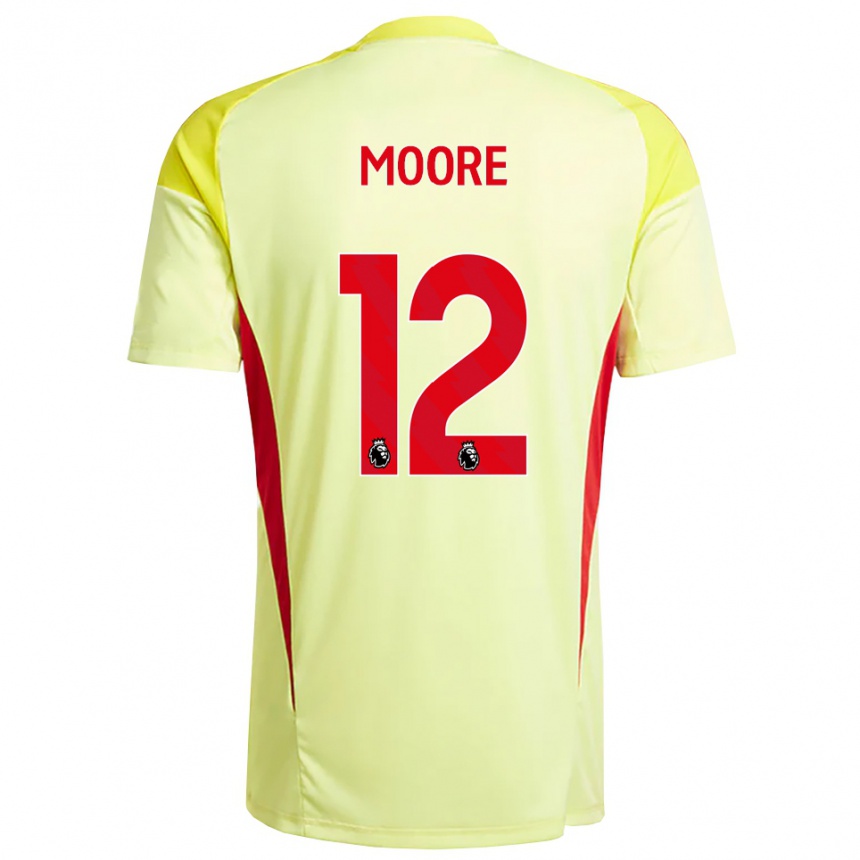 גברים כדורגל Daniel Moore #12 צהוב בהיר כתום חולצת שוער 2025/26