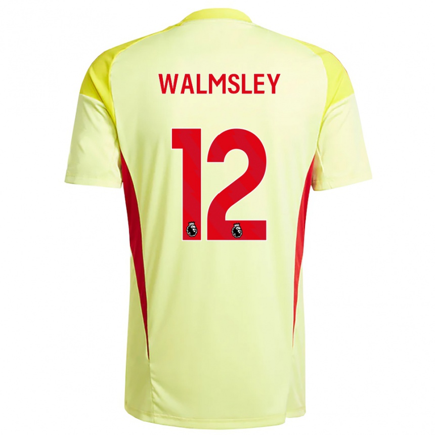 גברים כדורגל Joseph Walmsley #12 צהוב בהיר כתום חולצת שוער 2025/26