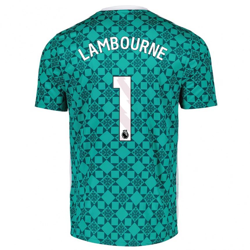 גברים כדורגל דמי למבורן #1 ירוק לבן חולצת שוער 2025/26