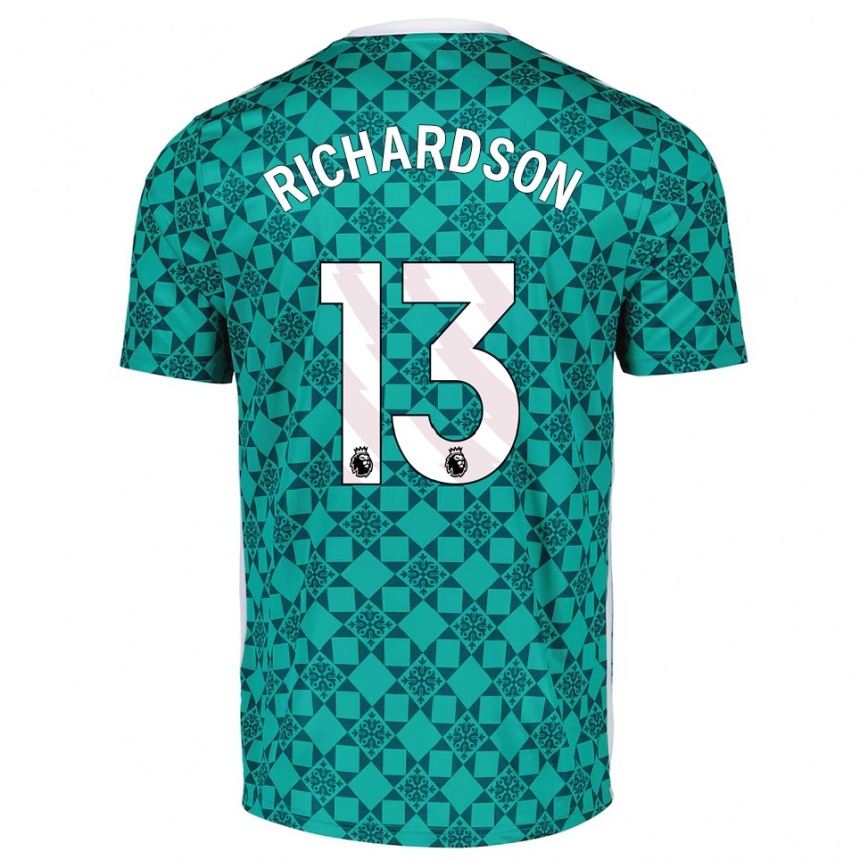 גברים כדורגל אדם ריצ'רדסון #13 ירוק לבן חולצת שוער 2025/26