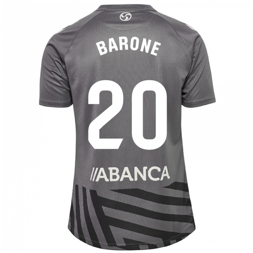 גברים כדורגל Caio Barone #20 אפור כהה שחור חולצת שוער 2025/26