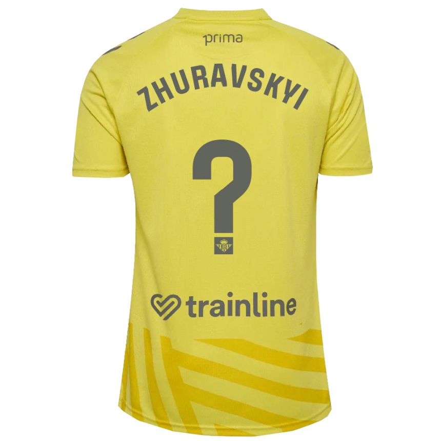 גברים כדורגל Yan Zhuravskyi #0 צהוב אפור חולצת שוער 2025/26