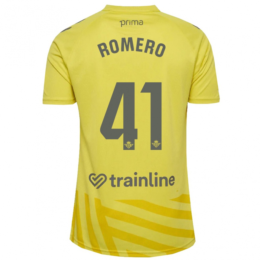 גברים כדורגל José Romero #41 צהוב אפור חולצת שוער 2025/26