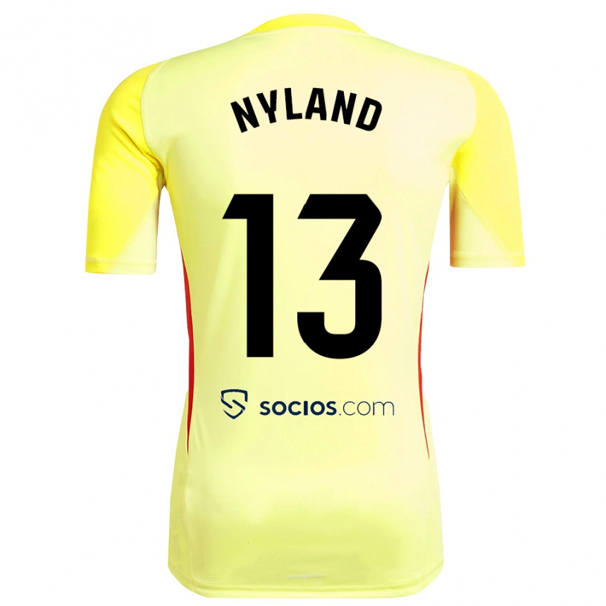 גברים כדורגל אוריאן נילאנד #13 צהוב אדום שחור חולצת שוער 2025/26