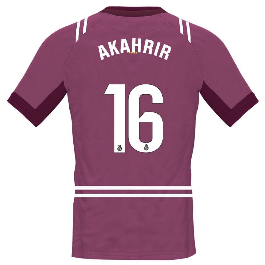 גברים כדורגל Mohamed Akahrir #16 בורדו לבן חולצת שוער 2025/26