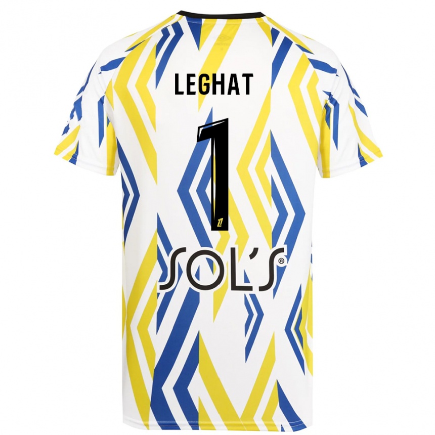 גברים כדורגל Yanis Leghat #1 לבן אדום כחול חולצת שוער 2025/26