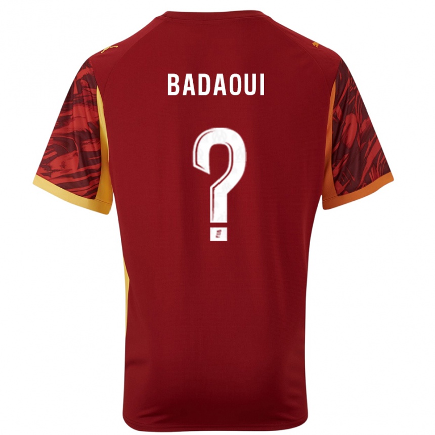 גברים כדורגל Yassine Badaoui #0 בורדו חום חולצת שוער 2025/26