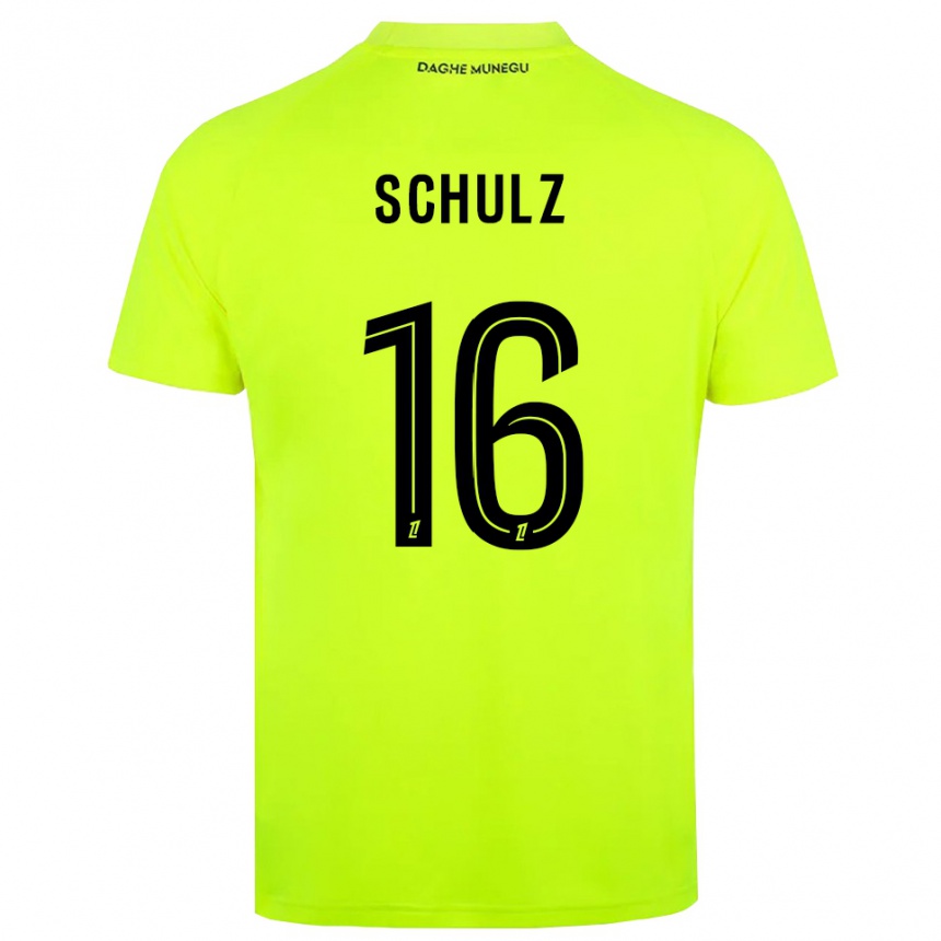 גברים כדורגל Ethan Schulz #16 ירוק פלורסנט שחור חולצת שוער 2025/26