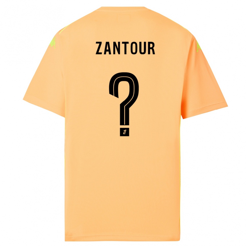 גברים כדורגל Ishaq Zantour #0 כתום בהיר שחור חולצת שוער 2025/26