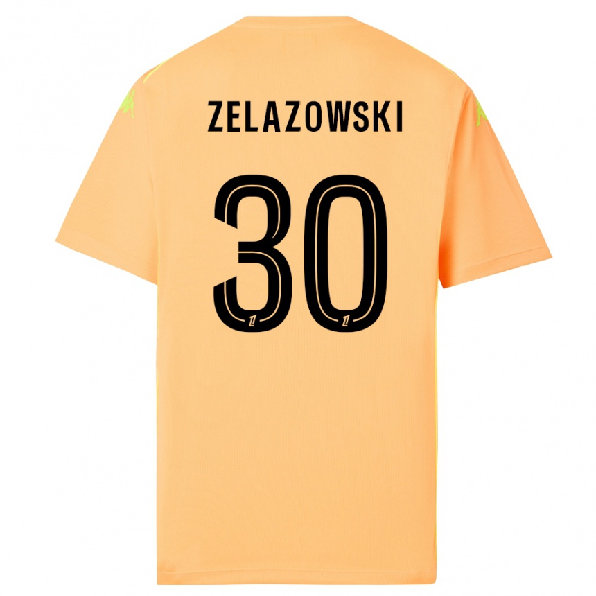 גברים כדורגל בארטוס זלזובסקי #30 כתום בהיר שחור חולצת שוער 2025/26