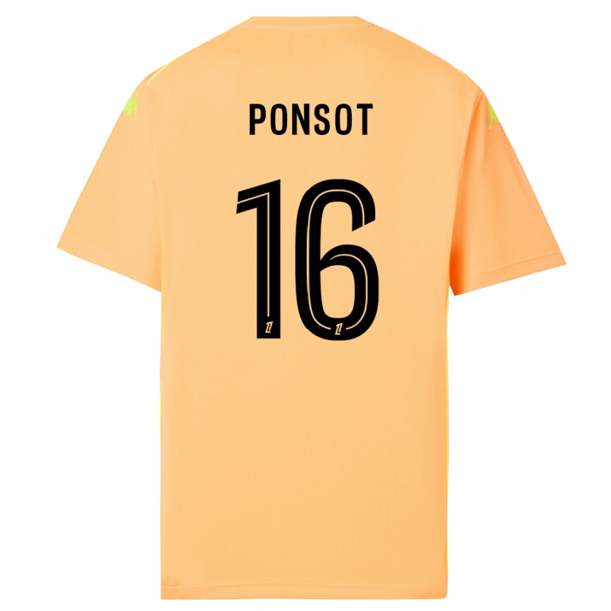 גברים כדורגל Martin Ponsot #16 כתום בהיר שחור חולצת שוער 2025/26