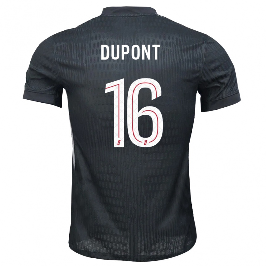 גברים כדורגל Raphaël Dupont #16 אפור כהה שחור חולצת שוער 2025/26