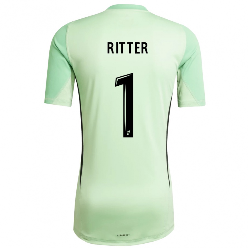 גברים כדורגל Maxime Ritter #1 ירוק בהיר שחור חולצת שוער 2025/26