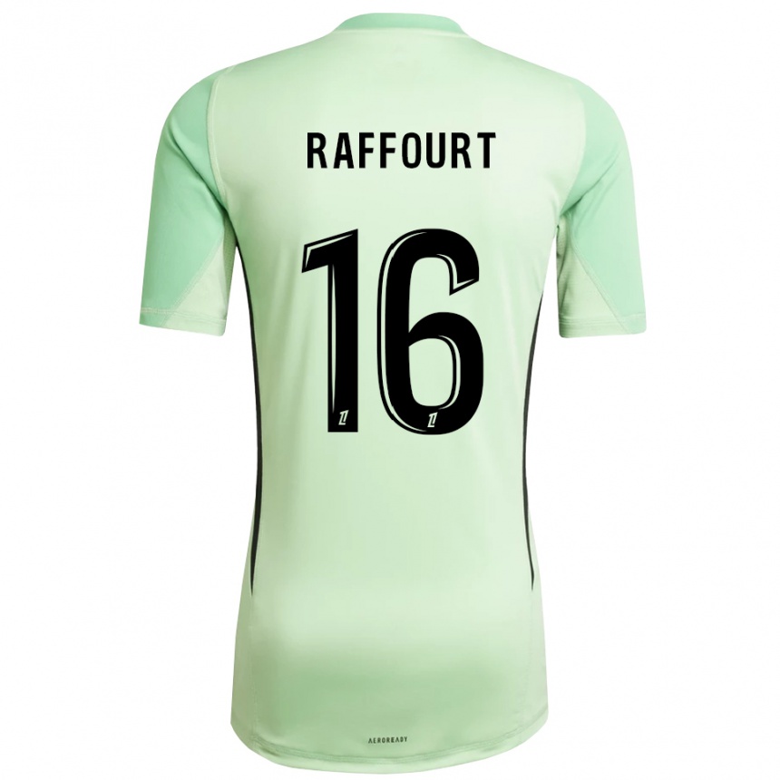 גברים כדורגל Timéo Raffourt #16 ירוק בהיר שחור חולצת שוער 2025/26