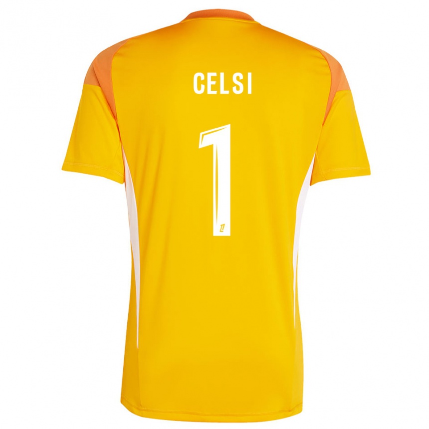 גברים כדורגל Rafael Celsi #1 כתום בהיר לבן חולצת שוער 2025/26