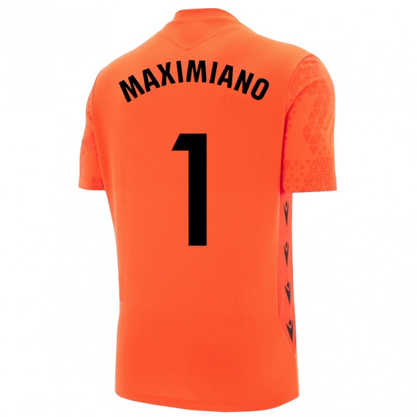 גברים כדורגל לואיש מקסימיאנו #1 כתום שחור חולצת שוער 2025/26