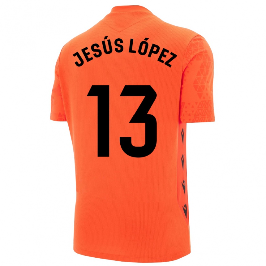 גברים כדורגל Jesús López #13 כתום שחור חולצת שוער 2025/26