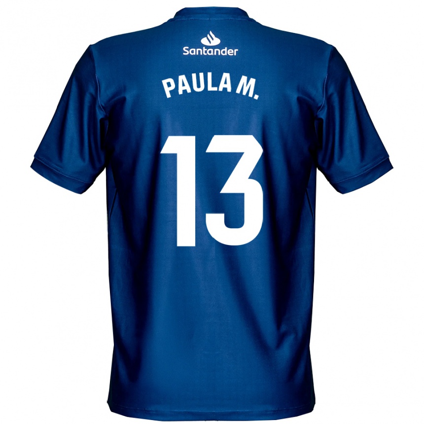 גברים כדורגל Paula Muñoz Álvarez #13 כחול מלכותי לבן חולצת שוער 2025/26