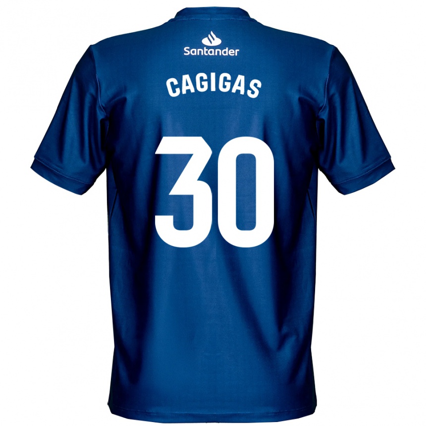 גברים כדורגל Iván Cagigas #30 כחול מלכותי לבן חולצת שוער 2025/26