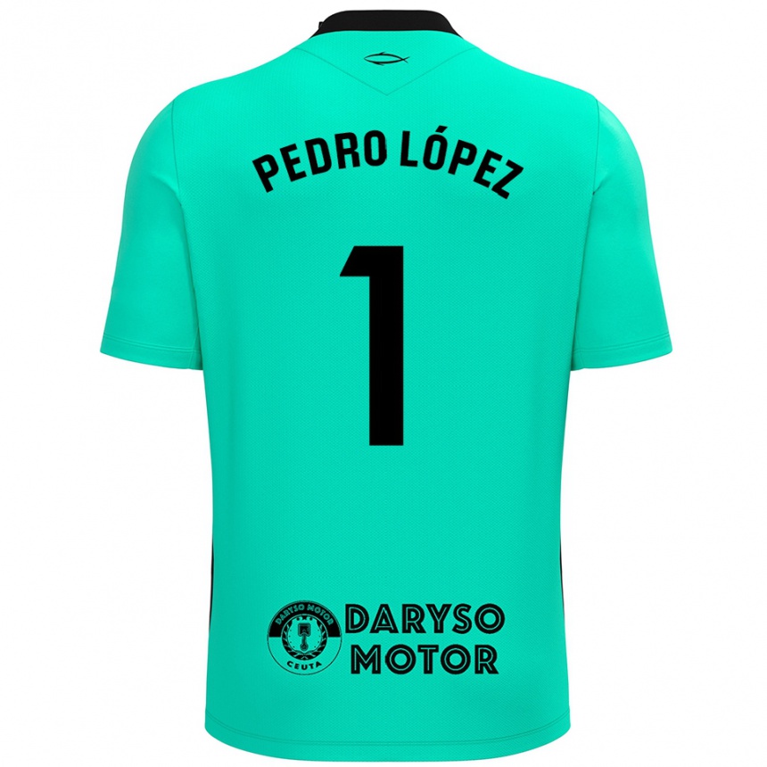 גברים כדורגל Pedro López #1 טורקיז שחור חולצת שוער 2025/26