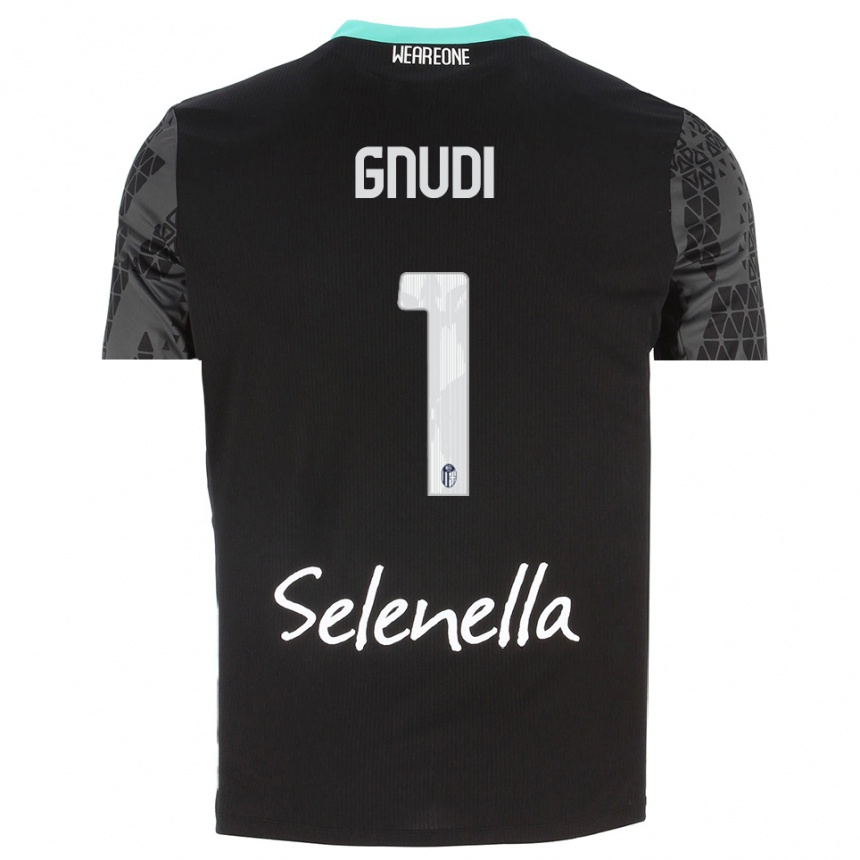 גברים כדורגל Riccardo Gnudi #1 אפור שחור לבן חולצת שוער 2025/26