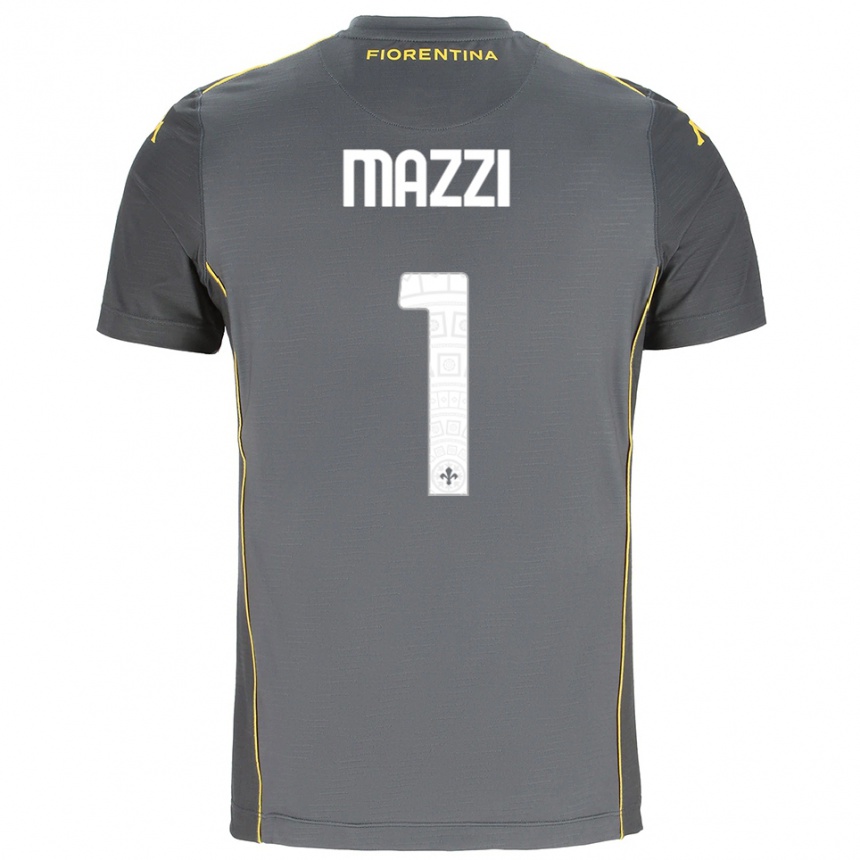 גברים כדורגל טומאסו מאזי #1 אפור כהה צהוב חולצת שוער 2025/26
