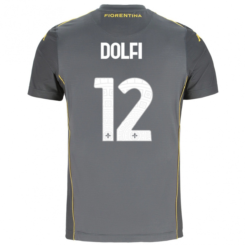 גברים כדורגל ברנדו דולפי #12 אפור כהה צהוב חולצת שוער 2025/26
