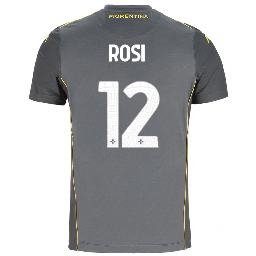 גברים כדורגל Ettore Rosi #12 אפור כהה צהוב חולצת שוער 2025/26