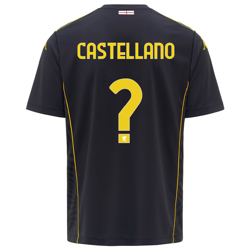 גברים כדורגל Cristiano Castellano #0 שחור צהוב חולצת שוער 2025/26