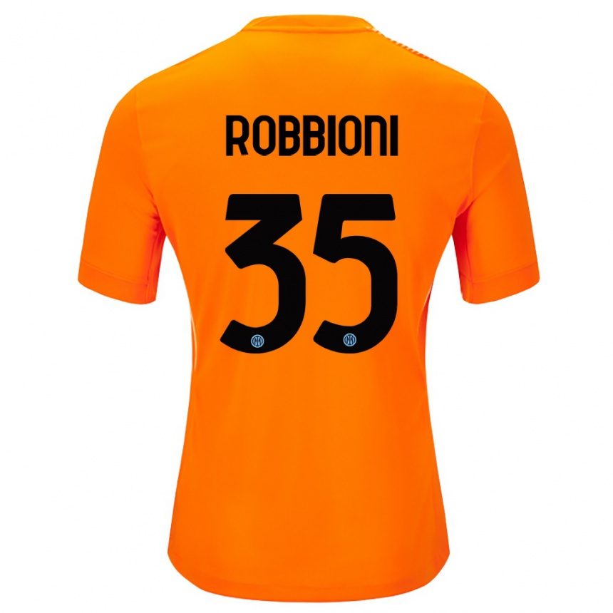 גברים כדורגל Matilde Robbioni #35 כתום בהיר שחור חולצת שוער 2025/26