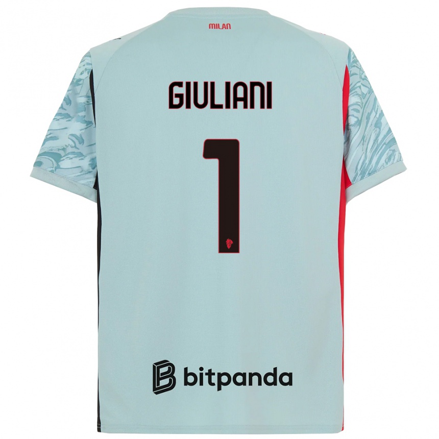 גברים כדורגל לאורה ג'וליאני #1 כחול בהיר אדום חולצת שוער 2025/26