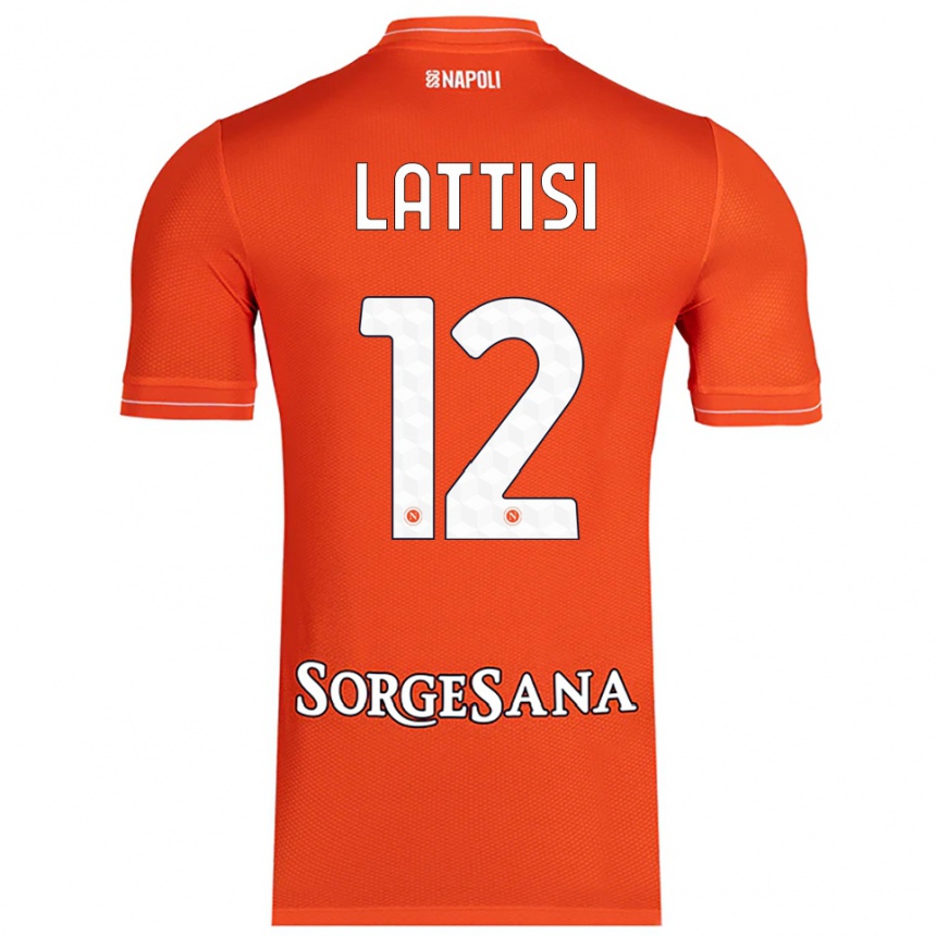 גברים כדורגל Francesco Lattisi #12 כתום אדום לבן חולצת שוער 2025/26