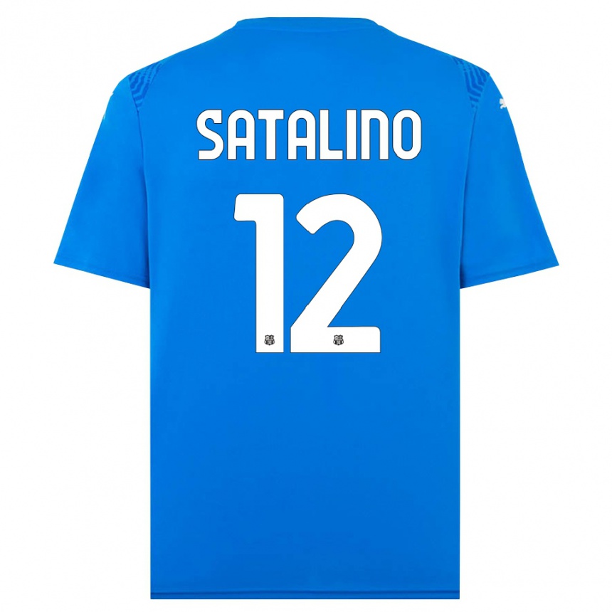 גברים כדורגל ג'אקומו סטלינו #12 כחול לבן חולצת שוער 2025/26