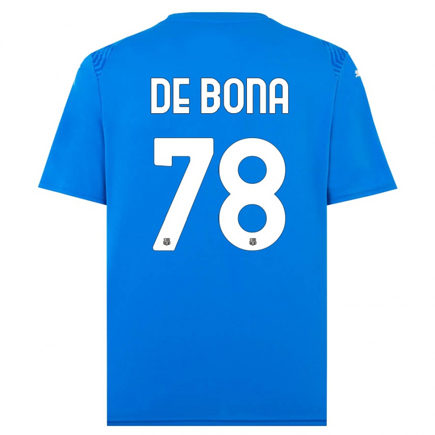 גברים כדורגל פרנצ'סקה דה בונה #78 כחול לבן חולצת שוער 2025/26