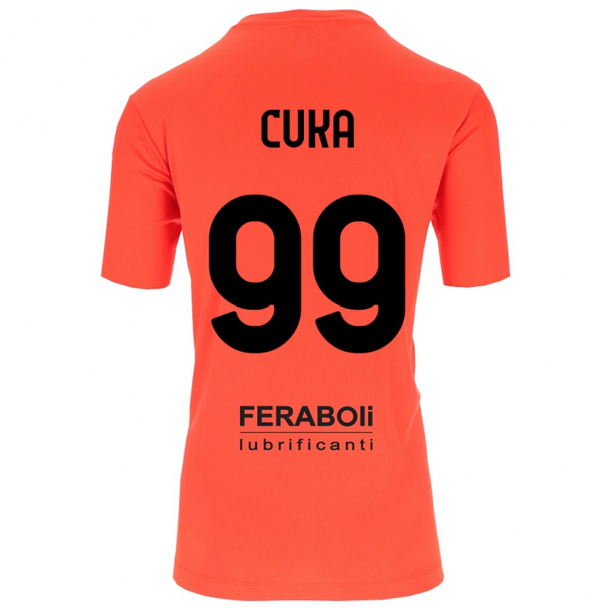 גברים כדורגל סמואל צוקה #99 שחור אדום כתום חולצת שוער 2025/26