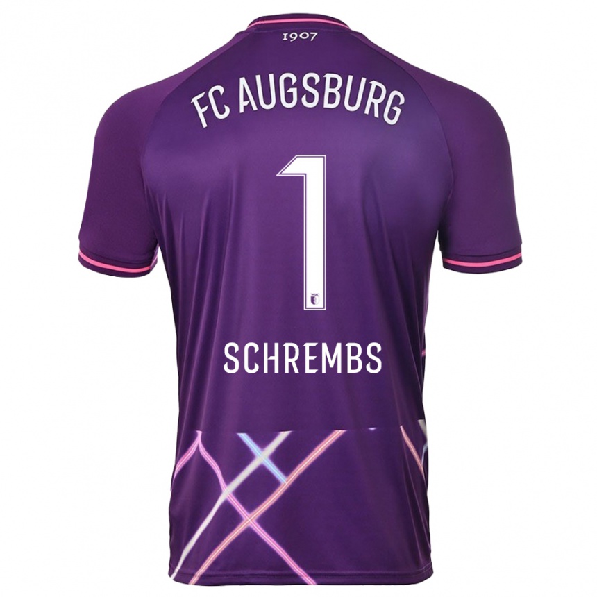 גברים כדורגל Luis Schrembs #1 סגול ורוד חולצת שוער 2025/26