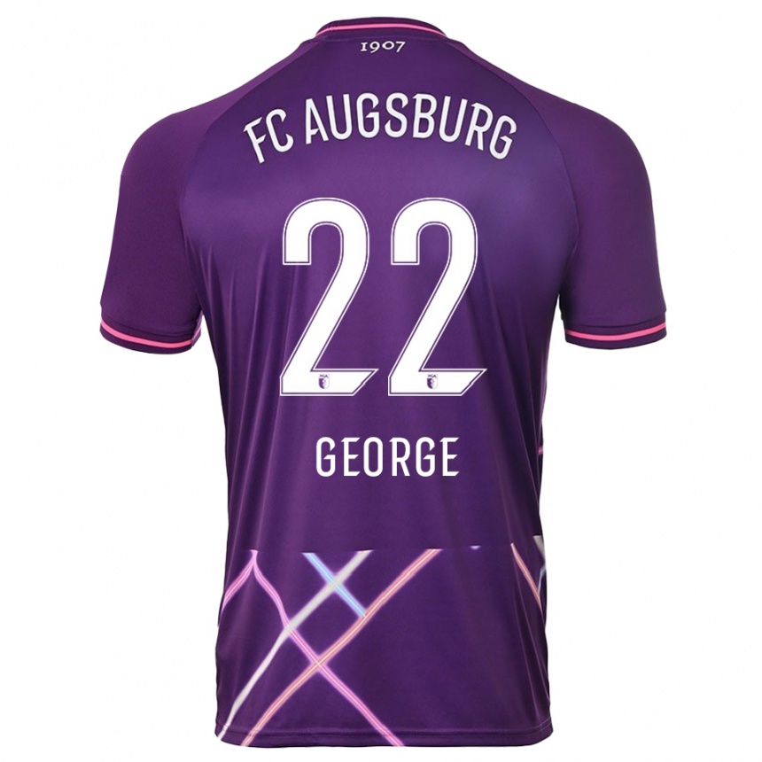 גברים כדורגל Noah George #22 סגול ורוד חולצת שוער 2025/26