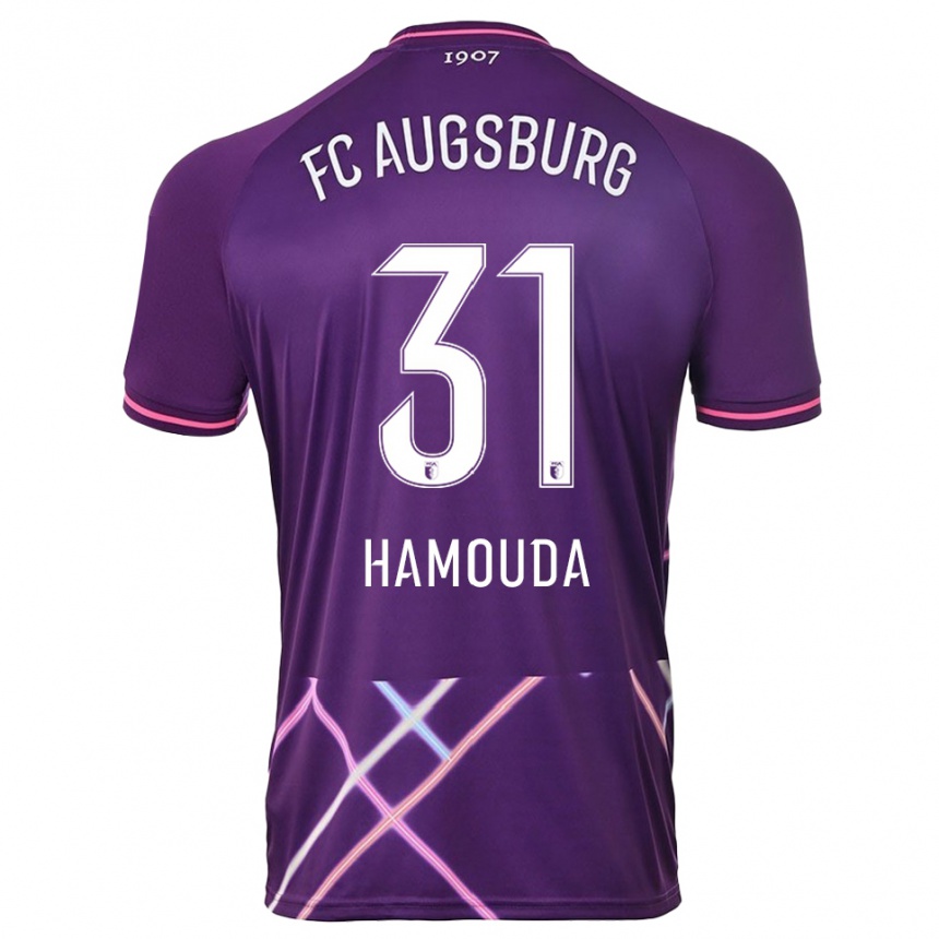 גברים כדורגל Hania Hamouda #31 סגול ורוד חולצת שוער 2025/26