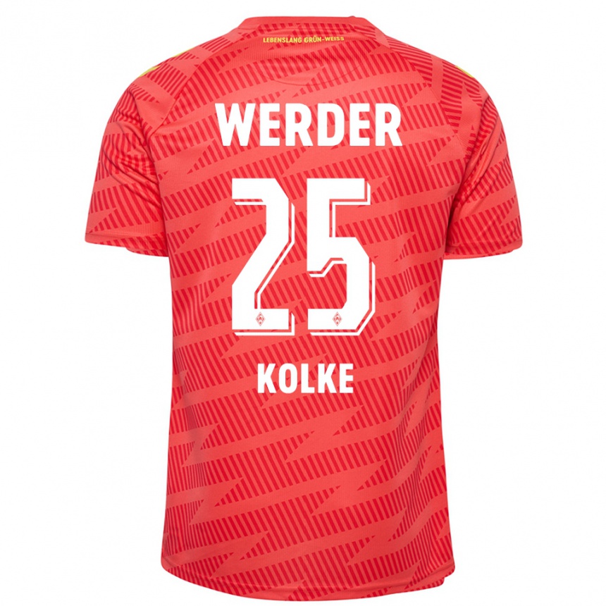 גברים כדורגל מרקוס קולקה #25 צהוב אדום חולצת שוער 2025/26