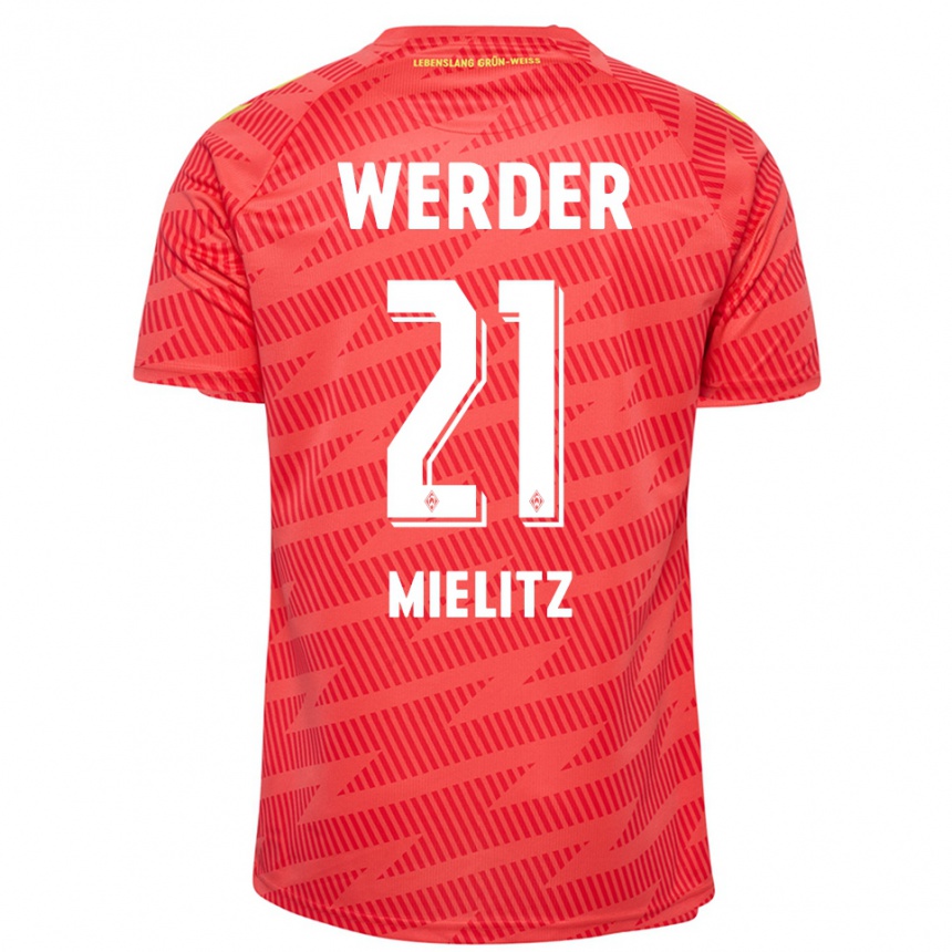 גברים כדורגל סבסטיאן מיליץ #21 צהוב אדום חולצת שוער 2025/26