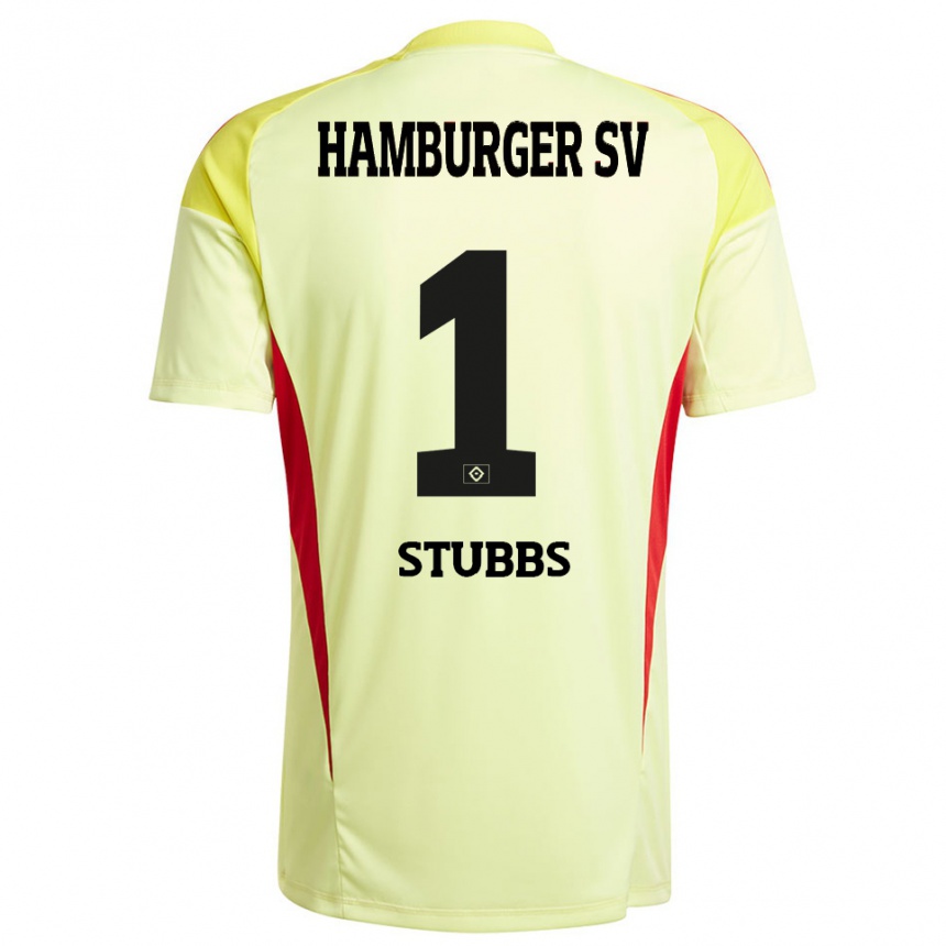 גברים כדורגל James Stubbs #1 צהוב אדום שחור חולצת שוער 2025/26