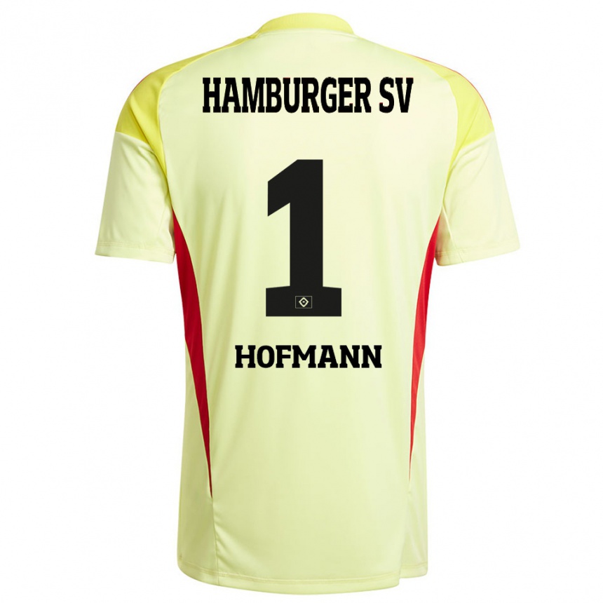 גברים כדורגל Tobias Hofmann #1 צהוב אדום שחור חולצת שוער 2025/26