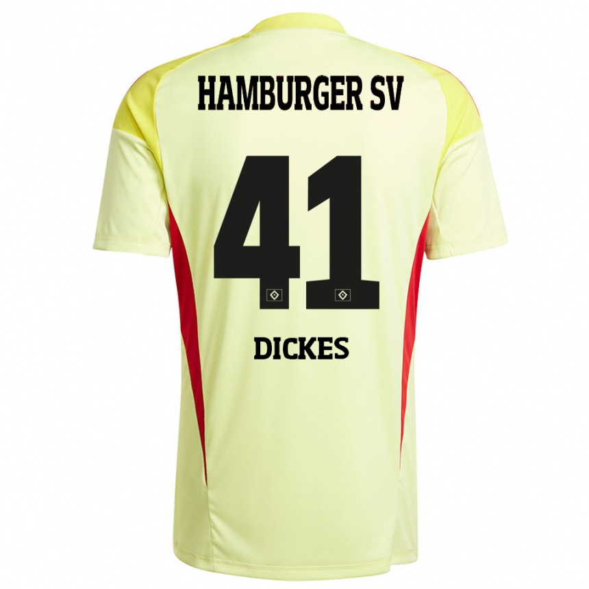 גברים כדורגל פרננדו דיקס #41 צהוב אדום שחור חולצת שוער 2025/26