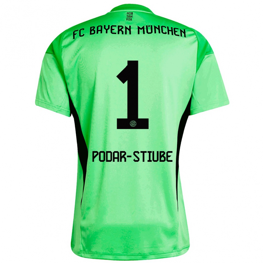 גברים כדורגל David Podar-Stiube #1 ירוק אביבי בינוני חולצת שוער 2025/26